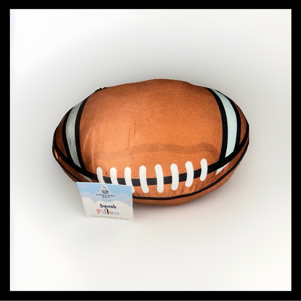 Comfort Bay Brown Football Plush Pillow